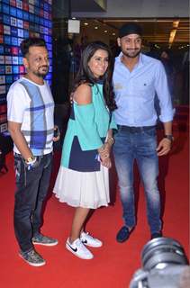 Geeta Basra and Harbhajan Singh at IPL Opening Ceremony