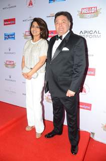 Rishi Kapoor and Neetu SIngh at 'Hello! Hall of Fame' Awards