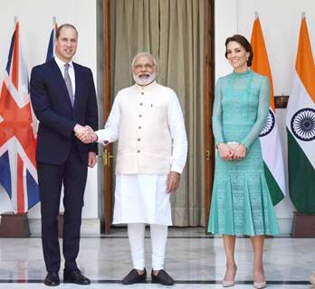 Prince William and Kat with PM Narendra Modi at Padma Bhushan Awards 2016 Ceremony