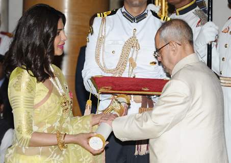 Priyanka Chopra Receives Padma Bhushan from Hon'ble President Pranab Mukherjee