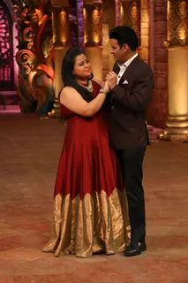 Manoj Bajpayee and Bharti SinghPromotions of 'Traffic' on Comedy Nights Bachao