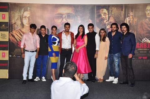 Cast of Sarabjit at it's Trailer Launch