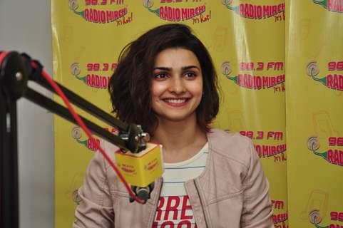 Pretty Prachi Desai goes live at Radio Mirchi for Promotions of 'Azhar'