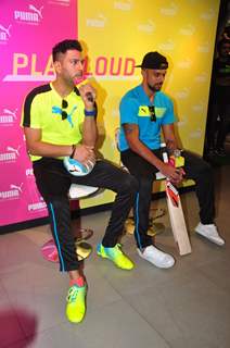 Yuvraj Singh and Football Player Robin Singh at Puma Promotional Event