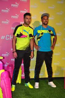 Yuvraj Singh and Football Player Robin Singh at Puma Promotional Event