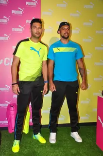 Yuvraj Singh and Football Player Robin Singh at Puma Promotional Event