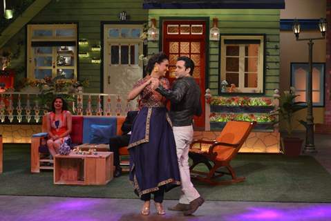 Dance Time! Emraan and Lara during Promotions of 'Azhar' on 'The Kapil Sharma Show'