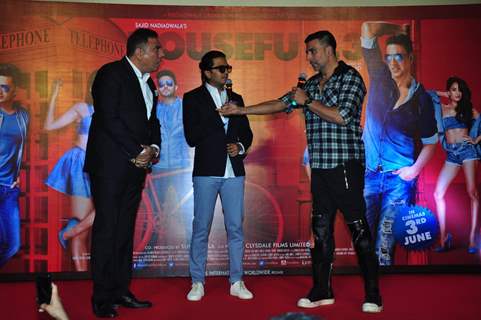 Boman Irani, Akshay Kumar and Riteish Deshmukh at Trailer Launch of the film 'Housefull 3'