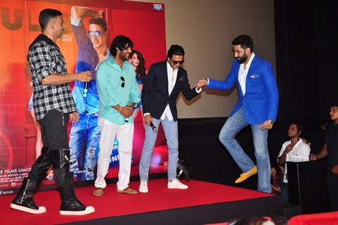 Akshay Kumar, Abhishek Bachchan, Chunky Pandey and Riteish Deshmukh and Trailer Launch of the film '