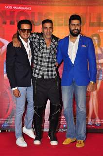 Akshay Kumar, Abhishek Bachchan and Riteish Deshmukh at Trailer Launch of the film 'Housefull 3'