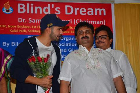 Varun Dhawan meets Blind Girls at an NGO