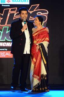 Karan Johar and Kirron Kher at the Launch Of the show 'India's Got Talent'