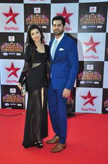 Charu Asopa and Neeraj Malviya at Star Parivar Awards Red Carpet Event