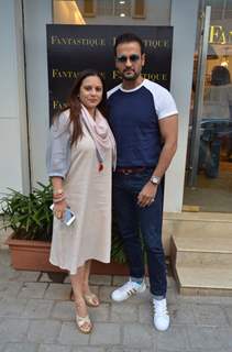 Rohit Roy and Mansi Joshi at Abu Jani Sandeep Khosla's Fantastique store launch