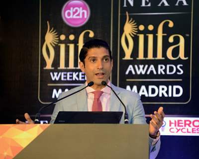 Farhan Akhtar at the Press Meet of 'IIFA'