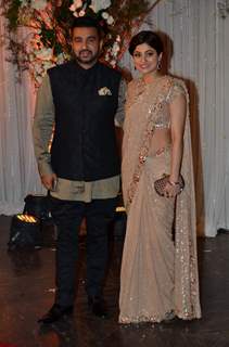 Raj Kundra and Shamita Shetty at Karan - Bipasha's Star Studded Wedding Reception