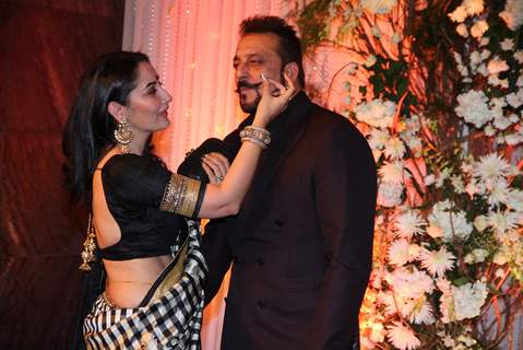 Beautiful Manyata Dutt and Sanjay Dutt at Karan - Bipasha's Star Studded Wedding Reception