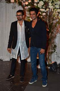 Vishal Singh and Sunil Grover at Karan - Bipasha's Star Studded Wedding Reception