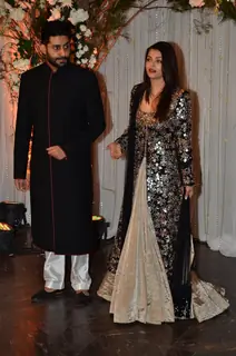 Abhishek and Aishwarya Rai Bachchan at Karan - Bipasha's Star Studded Wedding Reception