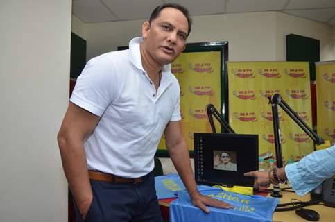 Mohammad Azharuddin at Radio Mirchi's Studio