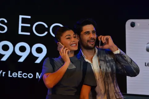 Jacqueline Fernandes and Sidharth Malhotra at 'Leeco' Mobile Launch