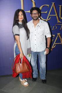 Arshad Warsi with his wife Maria Goretti at Special Screening of 'Beauty and the Beast'