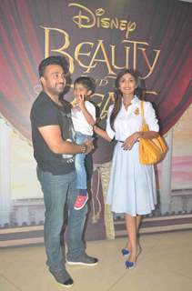 Shilpa Shetty with her husband Raj Kundra  at Special Screening of 'Beauty and the Beast'