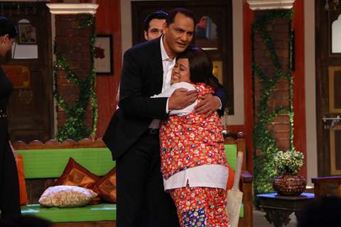 Cricketer Azharuddin and Emraan Hashmi Promote of 'Azhar' on the sets of 'Comedy Nights Live'