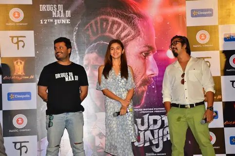 Abhishek Chaubey, Alia Bhatt and music composer Amit Trivedi  at Song Launch of 'Udta Punjab'