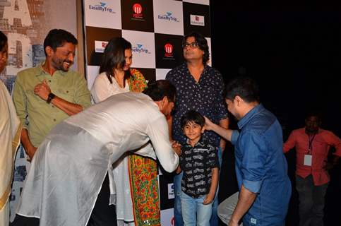 Nishikant Kamat and Irrfan Khan with Trailer Launch of the film 'Madari'