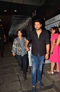 Aftab Shivdasani with wife Nin Dusanj Snapped Post Dinner Party