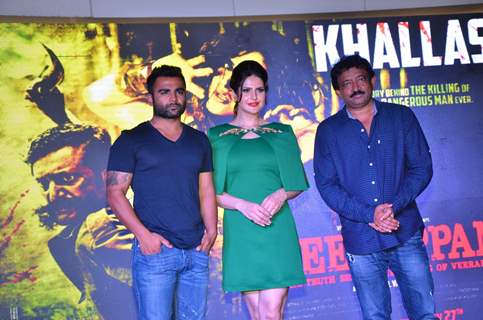 Sachin Joshi, Zarine Khan and Ram Gopal Varma at Song Launch of Veerappan 'Khallas'