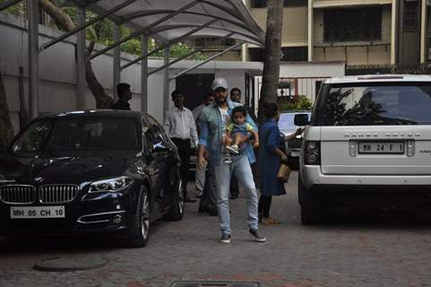 Riteish Deshmukh with son Riaan Deshmukh at Shilpa Shetty's Son 'Vivan's' 4th Birthday Celebrations