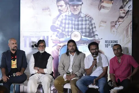 Vishal Dadlani,Amitabh Bachchan, Clinton Cerejo and filmmaker Ribhu Dasgupta