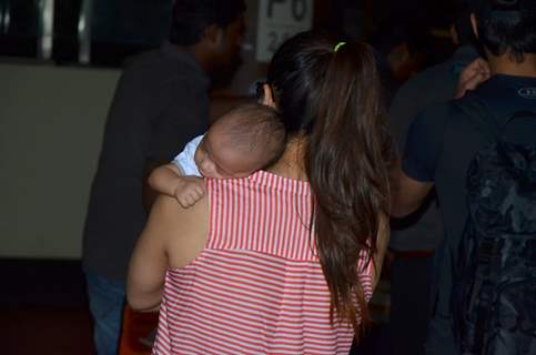 Baby Ahil with Alvira Khan Agnihotri Snapped at Airport