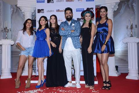 Sunny Leone and Rannvijay Singh at Launch of MTV 'Splits Villa Season 9'