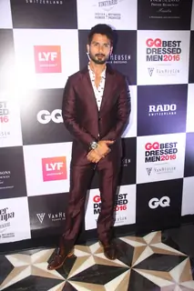 Shahid Kapoor Grace the 'GQ Best Dressed Men 2016' Event