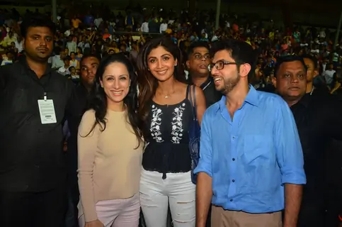 Shilpa Shettyand Aditya Thackeray at the Soccer Match !