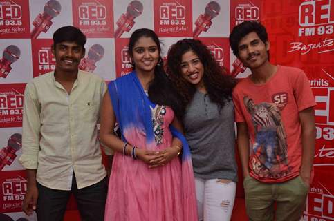 SAIRAT film actors Tanaji Galgunde, Rinku Rajguru and Arbaz Shaikh at Red FM's Office Red FM's Offic