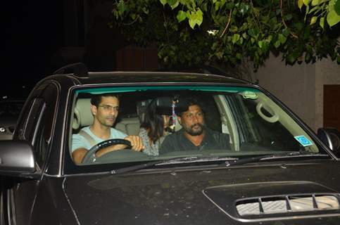 Angad Bedi and Shoojit Sircar at Special Screening of 'TE3N'