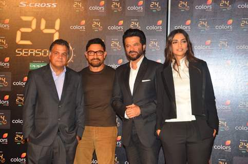 Raj Nayak, Aamir Khan, Anil Kapoor and Sonam Kapoor at Launch of '24 Season 2'