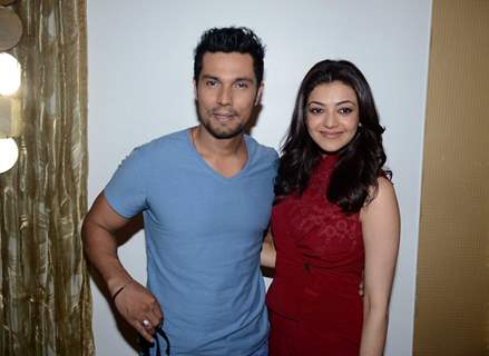 Kajal Aggarwal and Randeep Hood at Promotions of 'Do Lafzon Ki Kahani'