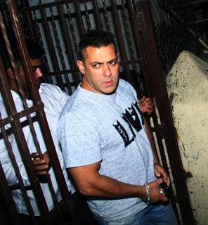 Salman Khan spotted leaving recording studio