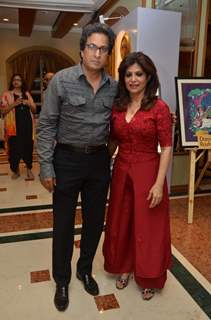 Talat Aziz and Bina Aziz at Nargis Dutt Foundation's Art Event