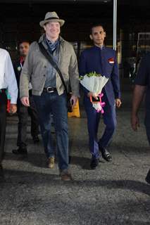 Brendan Fraser Snapped at Mumbai Airport