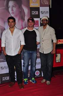 Arbaaz Khan, Sohail Khan and Javed Jaffrey at Trailer Launch of film 'Fever'