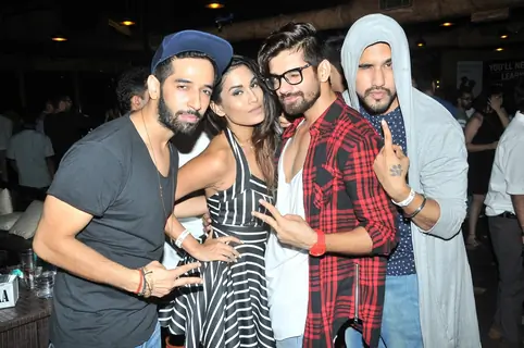 Ashish Sharmaa, Vishal Singh and Suyyash Rai at Sana Khan's Birthday Bash!