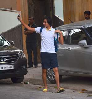 Ibrahim Ali Khan Meet Saif Ali Khan at GYM