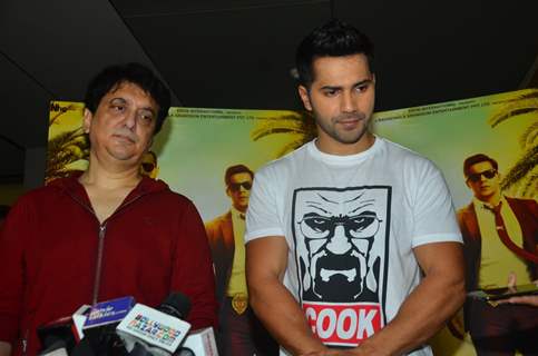 Varun Dhawan  and Sajid Nadiadwala at Song Launch of movie 'Dishoom'