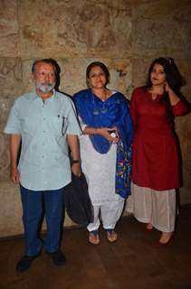 Pankaj Kapoor, Supriya Pathak and Sanah Kapoor at Special Screening of 'Udta Punjab'